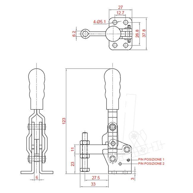 Vendita online BLOC. VERT. BASE PIATTA BRACCIO FISSO PORT. KG 150